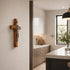 Wooden cross on a wall in a modern kitchen