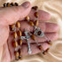 Olive Wood Rosary with Holy Soil & Piece of Holy Land Box