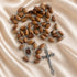 Olive Wood Rosary with Holy Soil & Piece of Holy Land Box