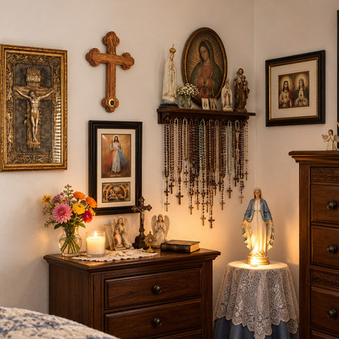 Olive wood budded cross with Jerusalem holy soil, product view 3