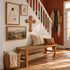 Bethlehem olive wood budded wall cross by a home entrance