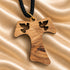 Olive Wood Tau Cross Necklace with Doves & Olive Branch