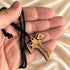 Olive Wood Tau Cross Necklace with Doves & Olive Branch