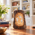 Bethlehem Olive Wood Guardian Angel Plaque in Natural Bark