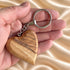 Handmade Olive Wood Heart Keyholder from the Holy Land