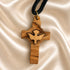 Olive Wood Holy Spirit Dove Cross Necklace from Bethlehem