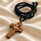 Olive Wood Holy Spirit Dove Cross Necklace from Bethlehem