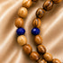 Jerusalem Cross Bracelet with Olive Wood & Blue Crystal