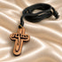Olive Wood Jesus Cross Necklace from Bethlehem