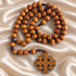 Olive Wood Rosary with Jerusalem Cross