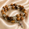 Olive Wood Wrap Bracelet with Silver-Tone Beads & Cross