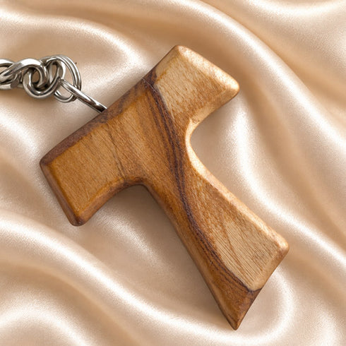 Bethlehem Olive Wood Tau Cross Keyholder