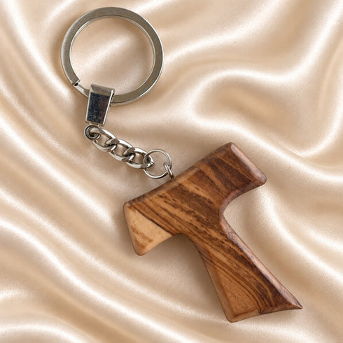 Bethlehem Olive Wood Tau Cross Keyholder