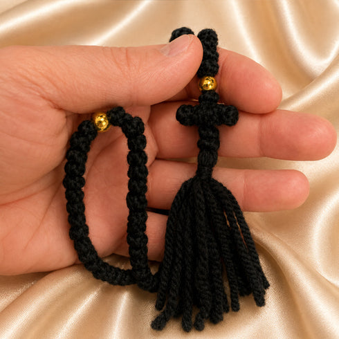 Orthodox Prayer Beads – Handmade 100-Knot Wool Prayer Rope