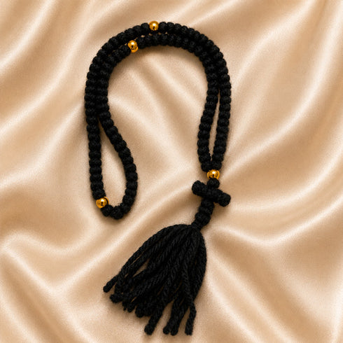 Orthodox Prayer Beads – Handmade 100-Knot Wool Prayer Rope