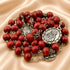 Our Lady of Sorrows Chaplet — Rose-Scented Red Wood Beads