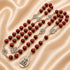 Our Lady of Sorrows Chaplet — Rose-Scented Red Wood Beads
