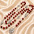 Our Lady of Sorrows Chaplet — Rose-Scented Red Wood Beads
