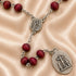 Our Lady of Sorrows Chaplet — Rose-Scented Red Wood Beads