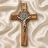 Medium size St Benedict olive wood crucifix presentation