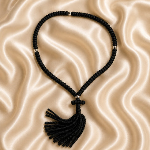 Russian Prayer Rope — 100-Knot Black Chotki