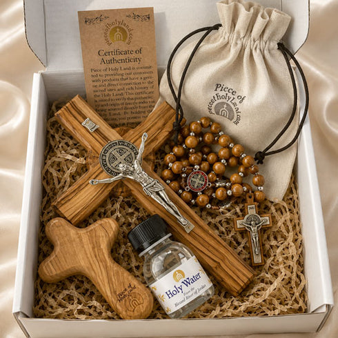 Saint Benedict Protection Gift Set from the Holy Land