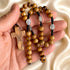 Olive Wood Seven Sorrows Chaplet with Jerusalem Cross & Virgin Mary Medals