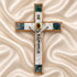 Olive Wood Star of Bethlehem Wall Crucifix with Mother of Pearl