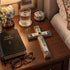 Olive Wood Wall Crucifix with Star of the Nativity