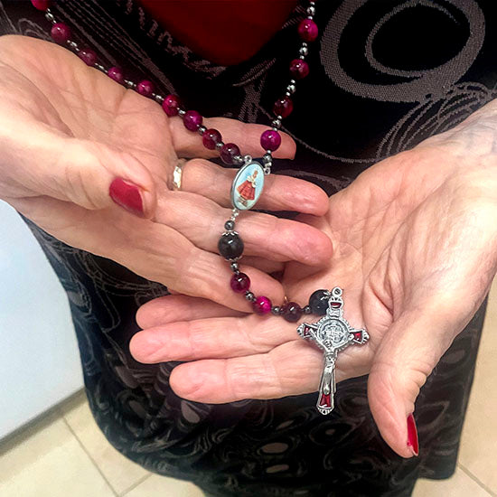 Tiger Eye rosary with crucifix