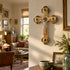 Olive Wood Trefoil Crucifix with Four Holy Elements