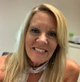 Blond hair woman smiling