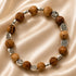 Carved Olive Wood Bracelet with Mary & Jerusalem Cross Medals