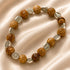 Carved Olive Wood Bracelet with Mary & Jerusalem Cross Medals