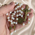 White St. Benedict Rosary with Textured Beads & Gold Crucifix