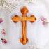 Handcrafted Catholic Cross from Jerusalem Olive Wood