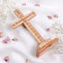 Olive Wood Latin Crucifix with Mother of Pearl Decor