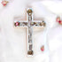 Beautiful Green & White Mother of Pearl Latin Cross from the Holy Land