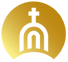 Piece of Holy Land golden logotype
