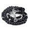 Faithful Armor - Rugged Black Paracord with Acrylic beads and Stainless Steel Crucifix Rosary for Men