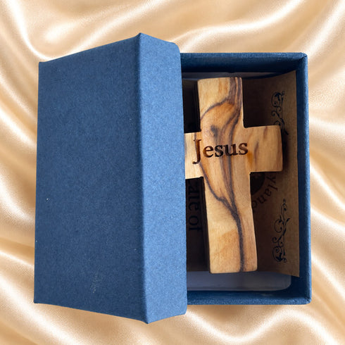 Bethlehem Olive Wood Comfort Cross with Thumb Rest
