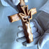 Dove of Peace - Bethlehem Olive Wood Cross with Scalloped Edge