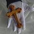 Handcrafted Catholic Cross from Jerusalem Olive Wood