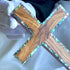Olive Wood Latin Cross with Mother-of-Pearl and Stations of the Cross