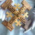 Large Olive Wood Jerusalem Cross for Wall - God Bless Our Home