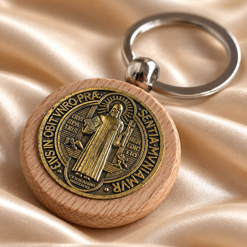 Saint Benedict Medal Keychain from the Holy Land